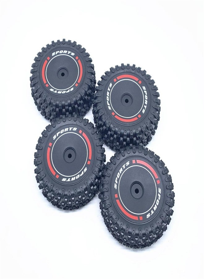 KingVal Replacement Front and Rear Wheel Tire RC Spare Parts Compatible with WLtoys 124010 RC Car - Image 2